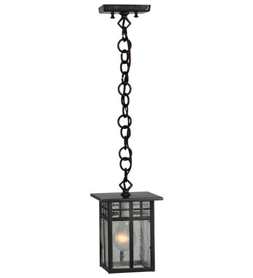 6"Sq Mission Hanging Lantern Mini Pendant