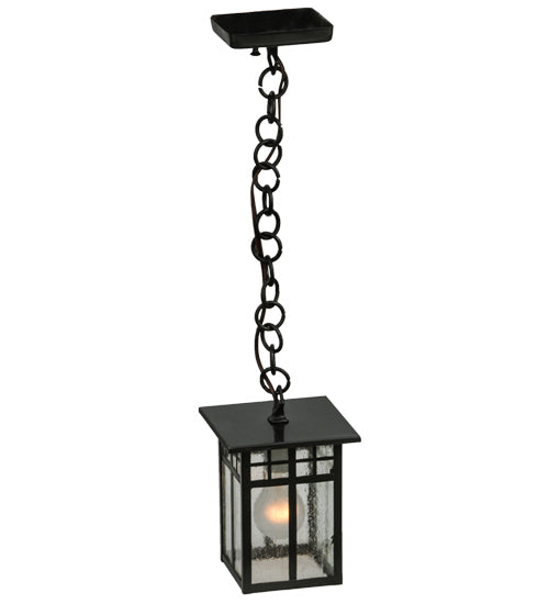 6"Sq Mission Hanging Lantern Mini Pendant