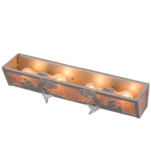 24" Wide Leaping Trout Vanity Light