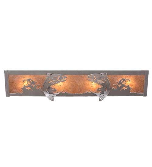 24" Wide Leaping Trout Vanity Light