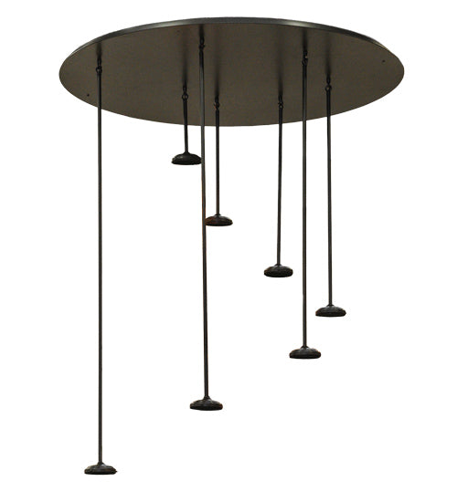 46"W Checkers 7 Lt Pendant Hardware