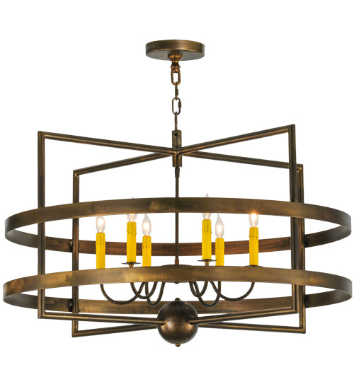 36"W Aldari 6 Lt Chandelier