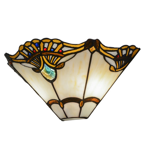 14.5"W Shell With Jewels Wall Sconce