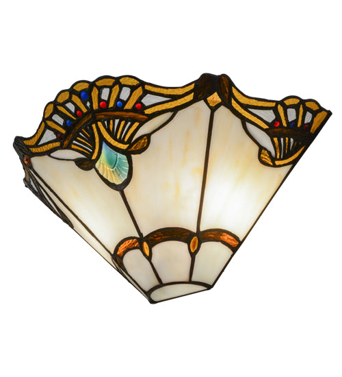 14.5"W Shell With Jewels Wall Sconce