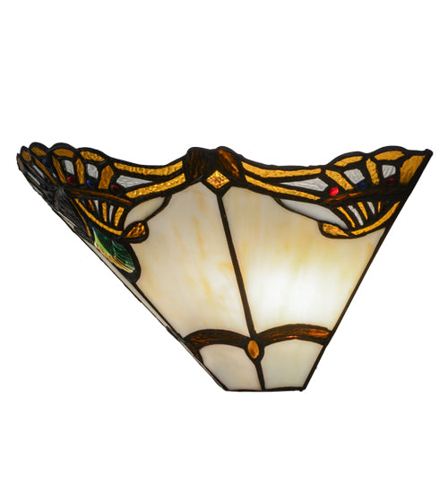 14.5"W Shell With Jewels Wall Sconce