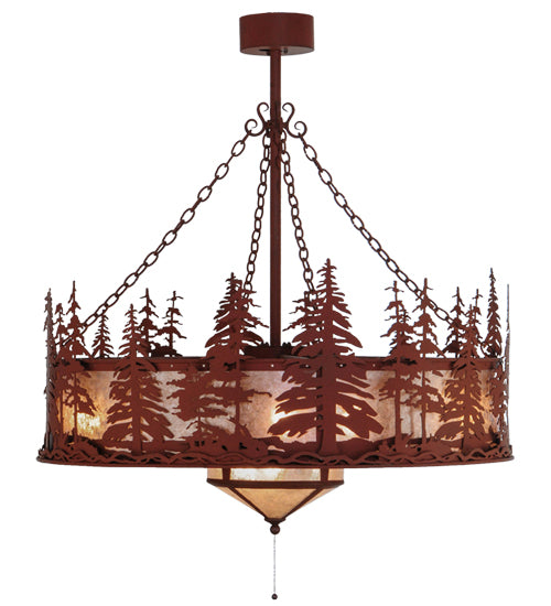 44" Wide Tall Pines W/Fan Light Chandel-Air