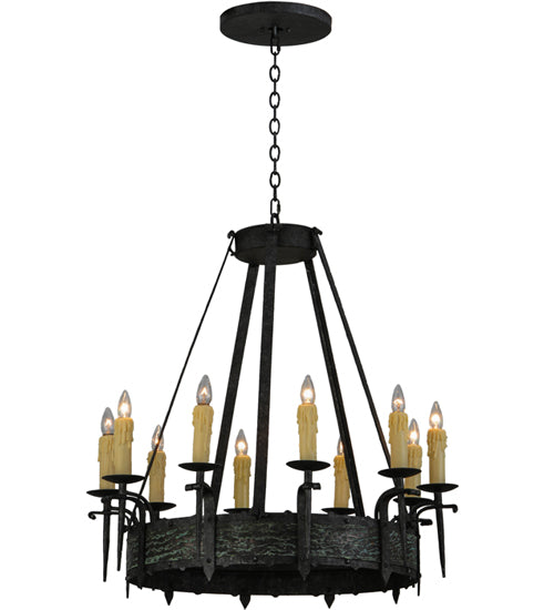 36"W Costello 10 Lt Chandelier