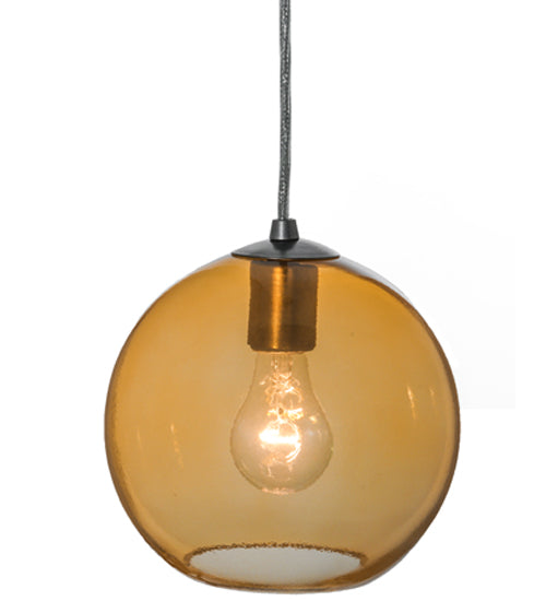 8"W Bola Amber Mini Pendant