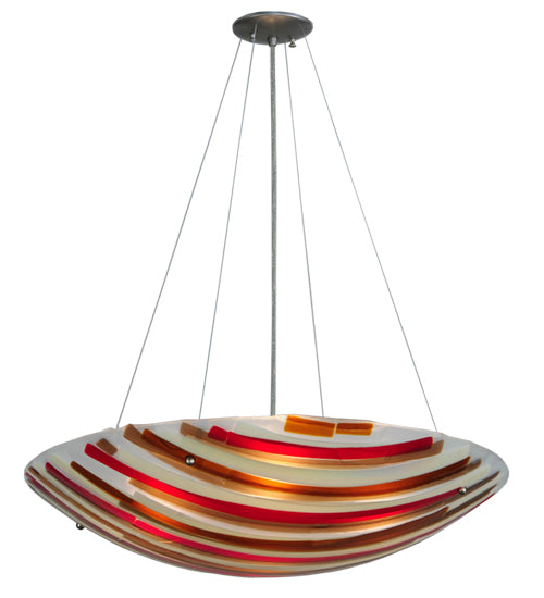 30"W Metro Fusion Marina Glass Inverted Pendant