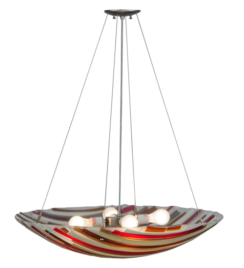 30"W Metro Fusion Marina Glass Inverted Pendant