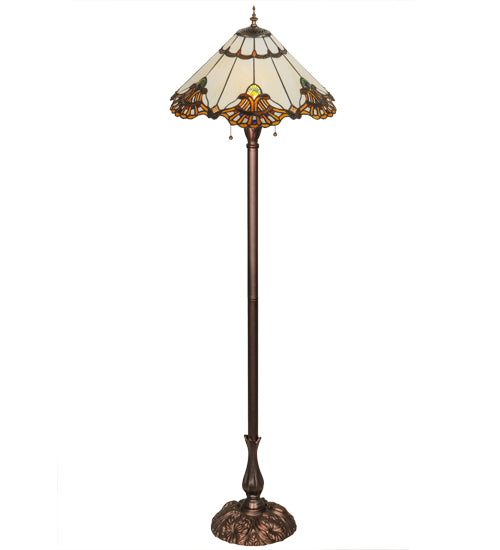 63"H Shell With Jewels Floor Lamp