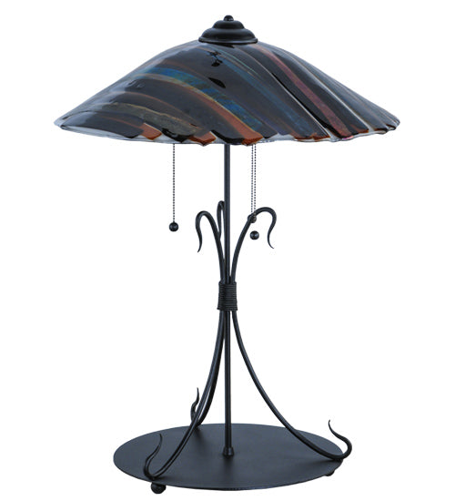 28" High Metro Fusion Marina Glass Table Lamp