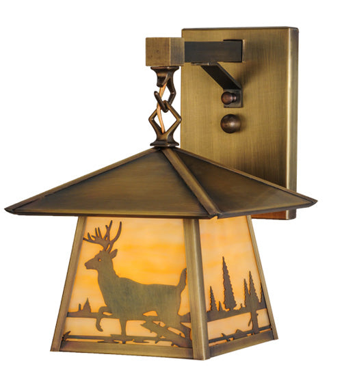 8"W Stillwater Deer Creek Hanging Wall Sconce