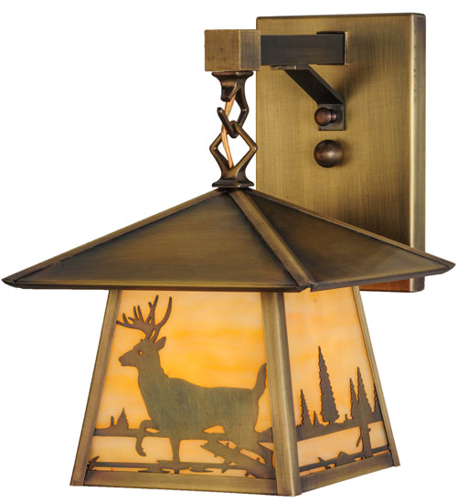 8"W Stillwater Deer Creek Hanging Wall Sconce