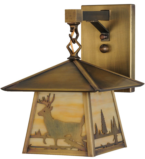 8"W Stillwater Deer Creek Hanging Wall Sconce