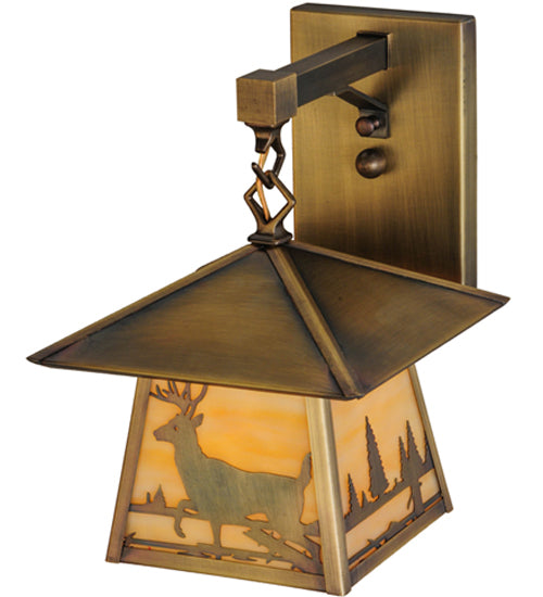 8"W Stillwater Deer Creek Hanging Wall Sconce