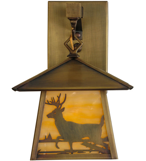 8"W Stillwater Deer Creek Hanging Wall Sconce