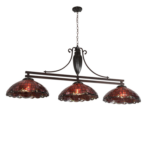 70" Long Elan 3 Light Custom Island Pendant