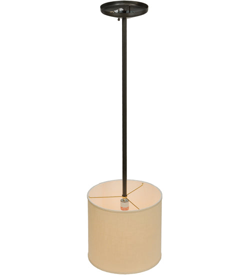 12"W Cilindro Beige Textrene Pendant