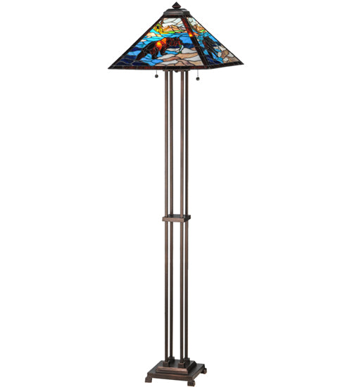 62.5" High Grizzly Bear Floor Lamp