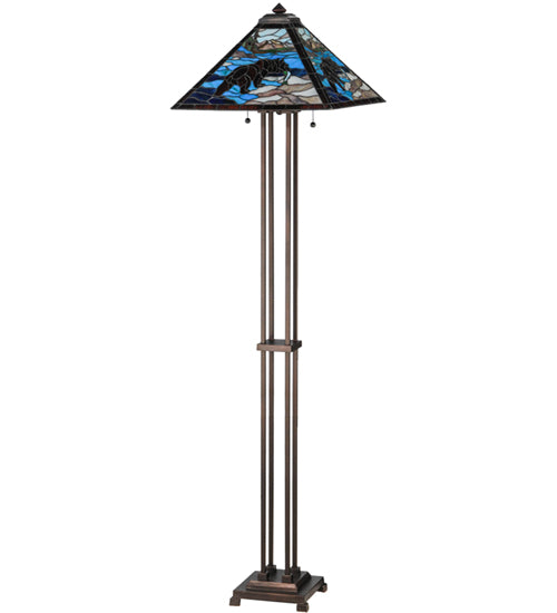 62.5" High Grizzly Bear Floor Lamp