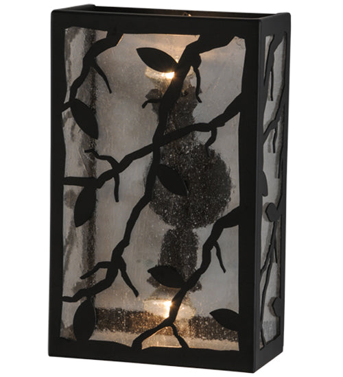 10"W Branches With Leaves Wall Sconce