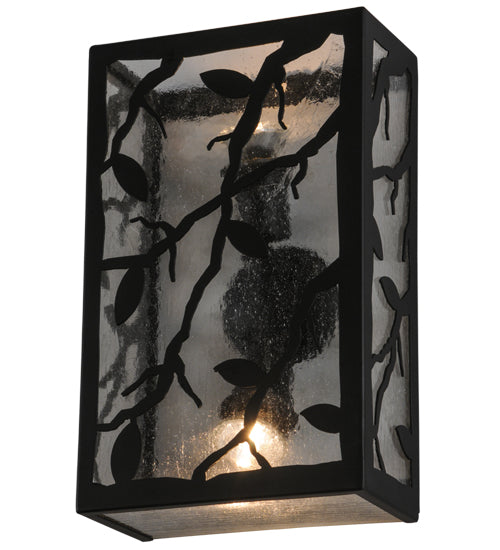 10"W Branches With Leaves Wall Sconce