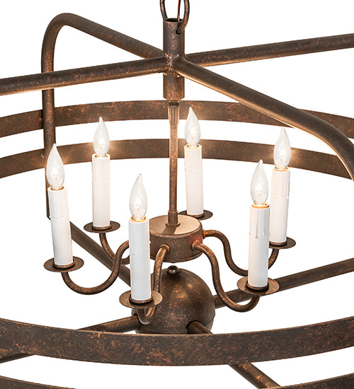 32" Wide Aldari 6 Lt Chandelier