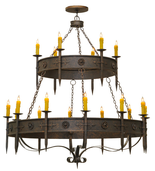 69"W Calandra 18 Lt Two Tier Chandelier