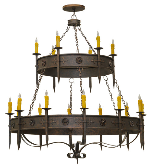 69"W Calandra 18 Lt Two Tier Chandelier