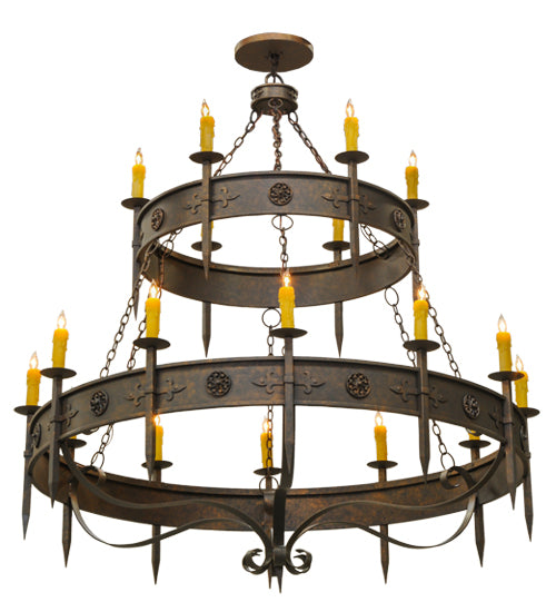 69"W Calandra 18 Lt Two Tier Chandelier