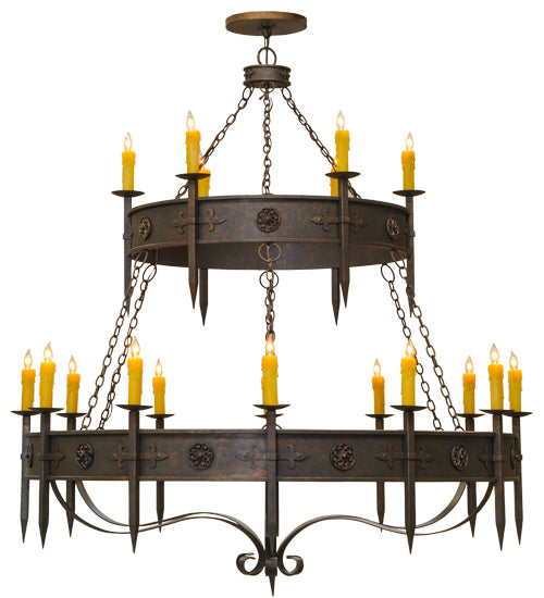 69"W Calandra 18 Lt Two Tier Chandelier