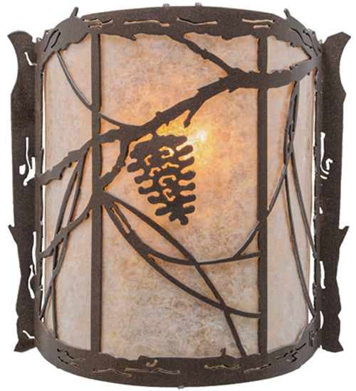 9"W Whispering Pines Wall Sconce