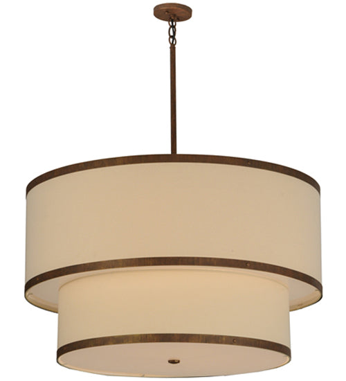 36"W Cilindro 2 Tier Textrene Pendant