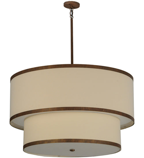 36"W Cilindro 2 Tier Textrene Pendant