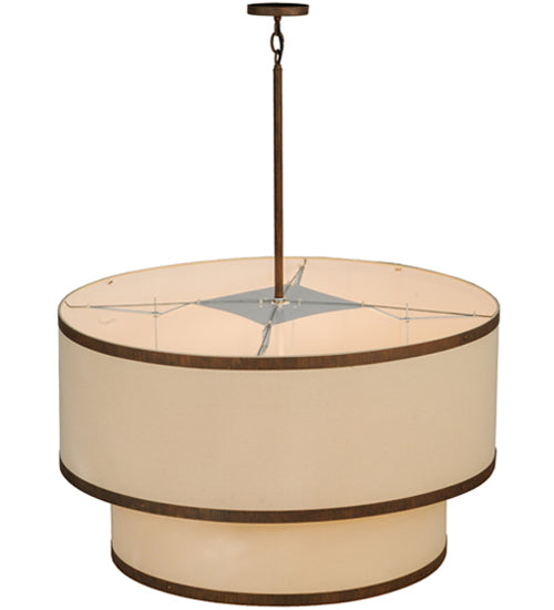 36"W Cilindro 2 Tier Textrene Pendant