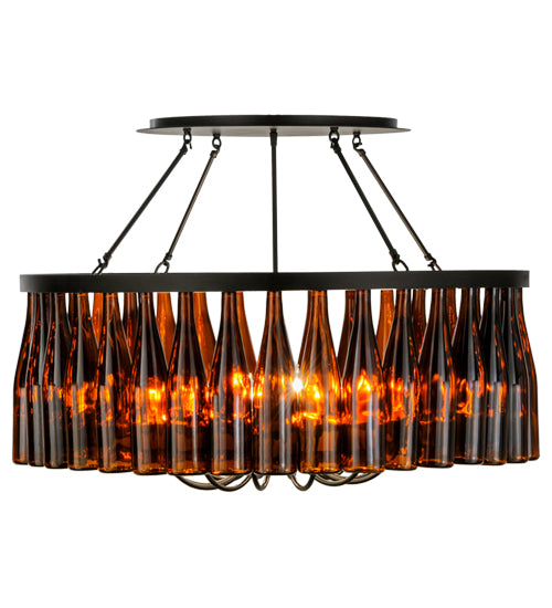 38" Wide Tuscan Vineyard Estate 36 Wine Bottle Chandelier