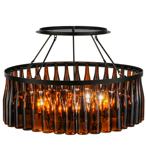 38" Wide Tuscan Vineyard Estate 36 Wine Bottle Chandelier