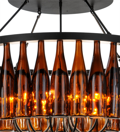 38" Wide Tuscan Vineyard Estate 36 Wine Bottle Chandelier