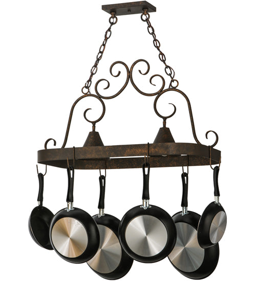 32" Long Elana 2 Light Pot Rack