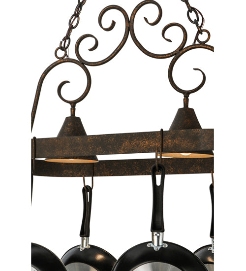 32" Long Elana 2 Light Pot Rack