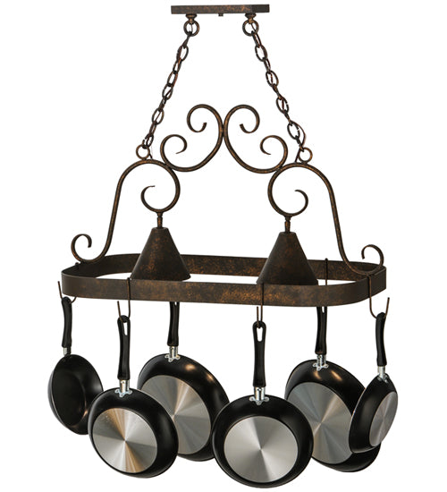 32" Long Elana 2 Light Pot Rack