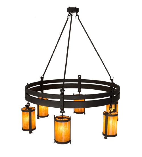 54" Wide Beartooth 6 Light Chandelier