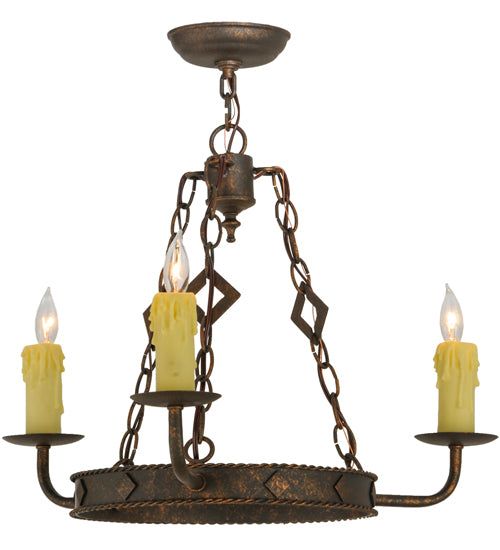 24" Wide Elvita 3 Light Chandelier