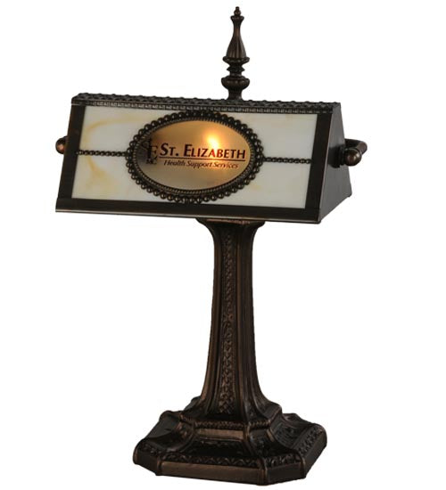 17"H Personalized St. Elizabeth'S Hospital Banker'S Lamp