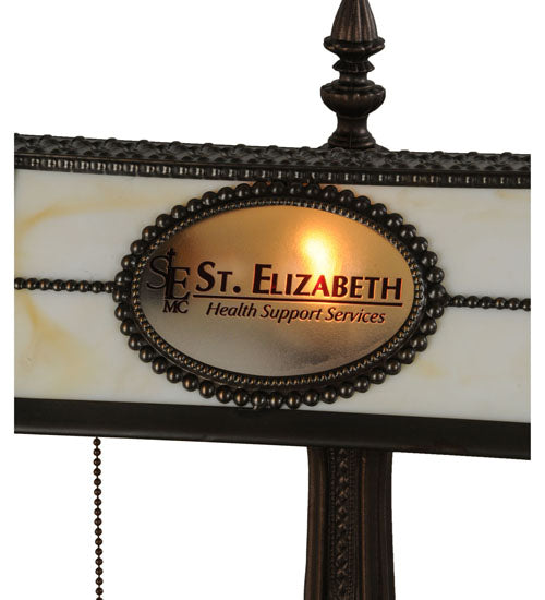 17"H Personalized St. Elizabeth'S Hospital Banker'S Lamp