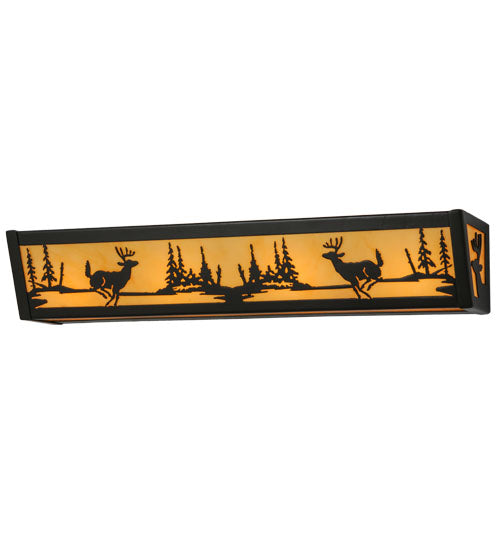 24" Wide Deer At Lake Vanity Light