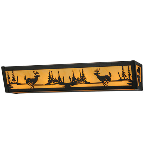 24" Wide Deer At Lake Vanity Light