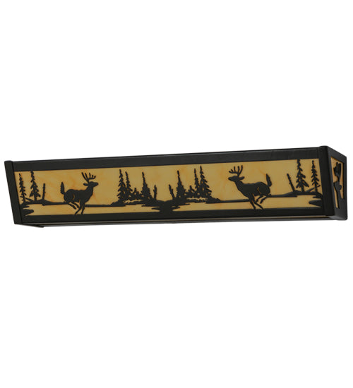 24" Wide Deer At Lake Vanity Light