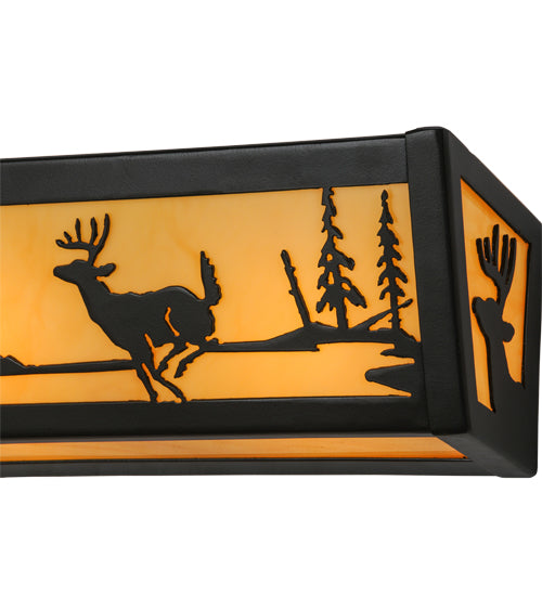 24" Wide Deer At Lake Vanity Light